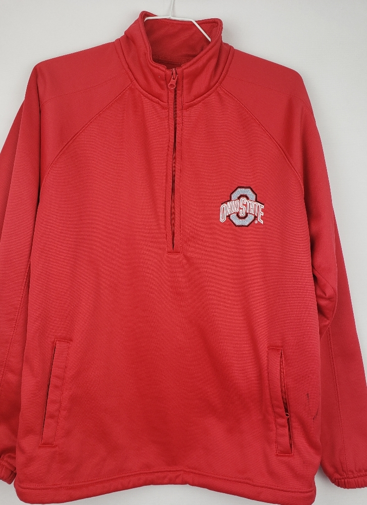 OHIO STATE BUCKEYES 3/4 ZIPPER SWEATSHIRT